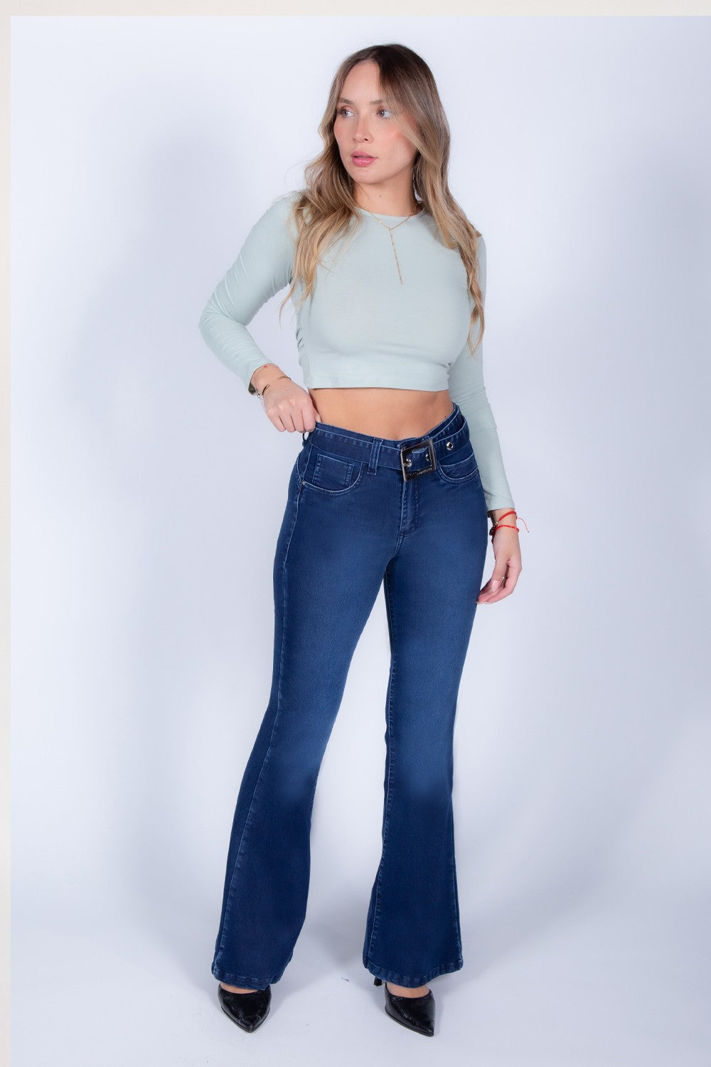 JEANS FLARE 4309 cinturón removible
