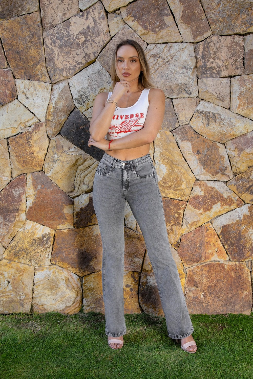 JEANS FLARE 4239 OTOÑO EFECTO FAJA